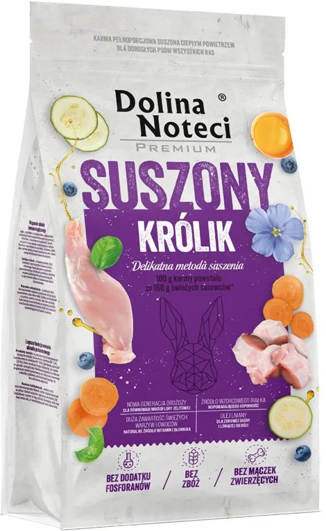 DOLINA NOTECI Premium Dried Rabbit - dried food for dogs - 9kg