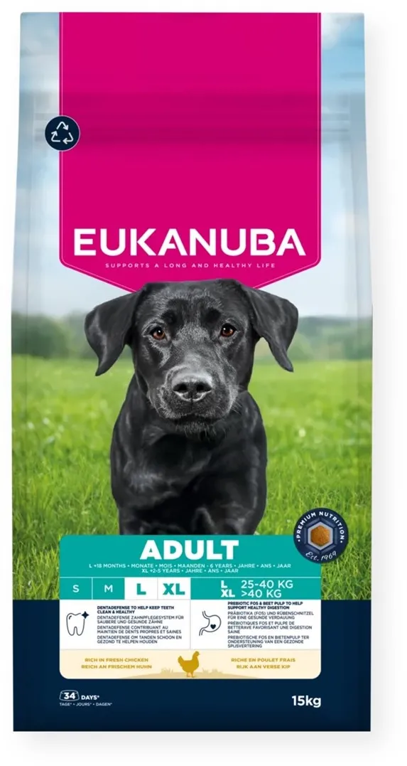 EUKANUBA Adult L XL Rich in chicken - dry dog food - 15kg
