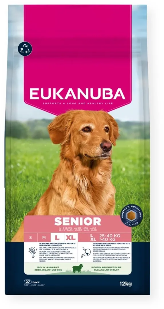 EUKANUBA Senior L XL Rich in lamb & rice - dry dog food - 12kg
