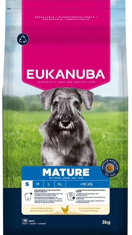 EUKANUBA Premium nutrition mature Small breed Chicken - dry dog food - 3kg