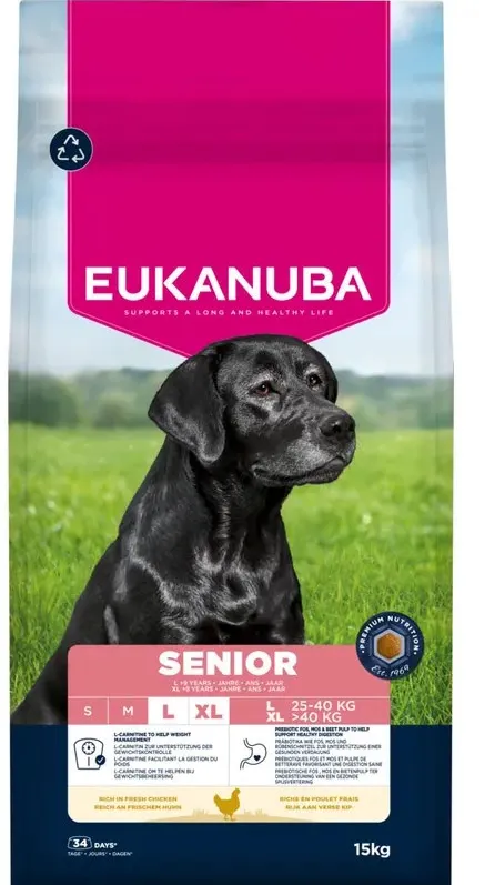 EUKANUBA Senior Large and extra large breeds Chicken - dry dog food - 15kg
