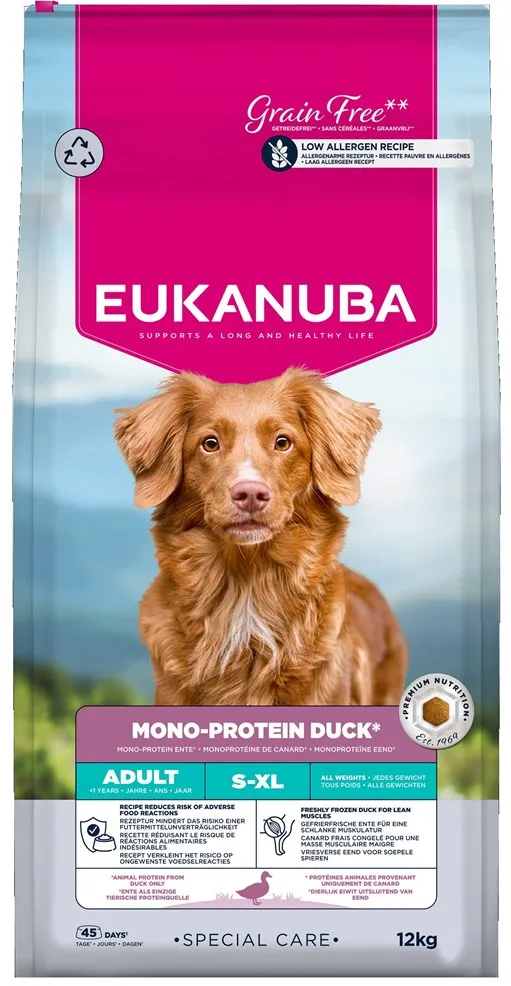 EUKANUBA Special Care Mono Adult, Duck – dry dog food – 12kg
