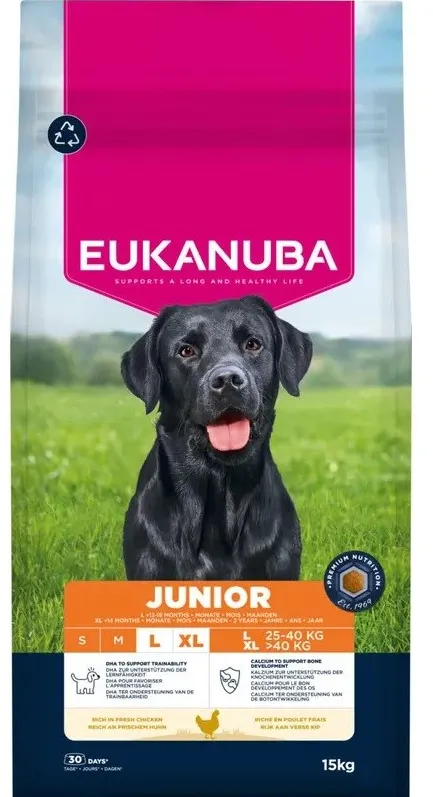 EUKANUBA Premium Nutrition Puppy Junior & Giant Breed Chicken - dry dog food - 15kg
