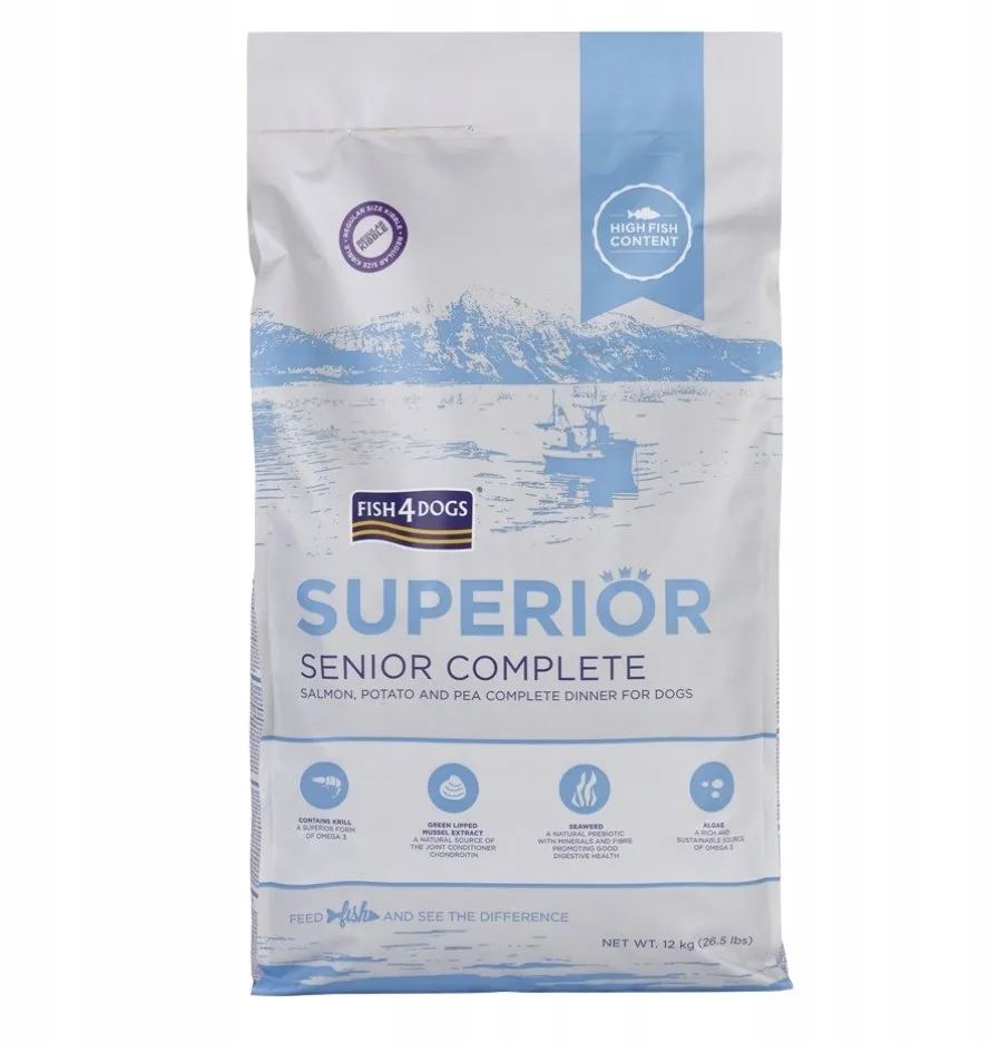 FISH4DOGS Superior Senior Medium  Complete Salmon - dry dog food - 12kg