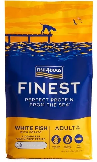 FISH4DOGS Finest Ocean White fish M/L - dry dog food - 12kg