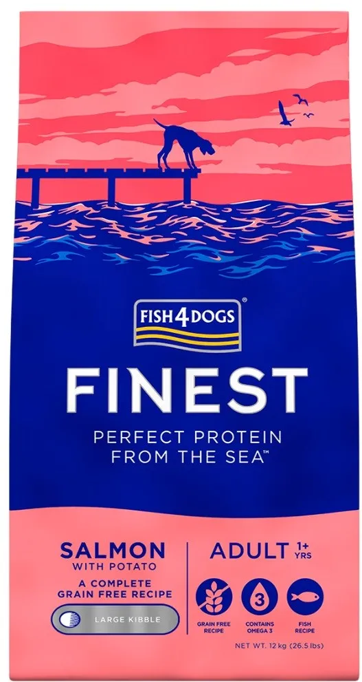 FISH4DOGS Finest Salmon Large breeds - dry dog food - 12kg