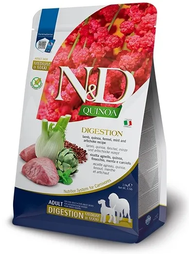 FARMINA N&D Quinoa Digestion Adult Medium Maxi Lamb dry dog food - 7 kg.