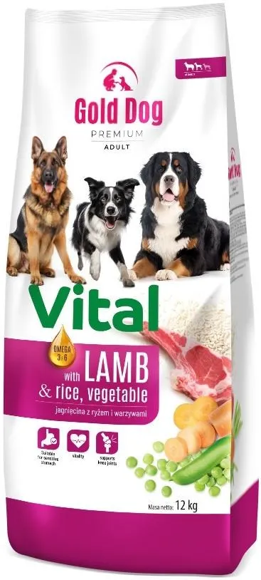 GOLD DOG Premium Vital lamb and rice - dry dog food - 12kg