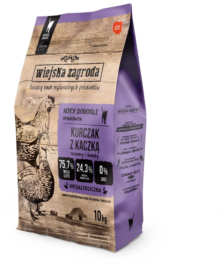 COUNTRY FARM Chicken with Duck - dry cat food - 10 kg