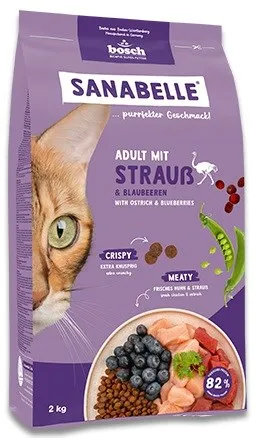 BOSCH Sanabelle Adult Ostrich & Blueberries - dry cat food - 2kg