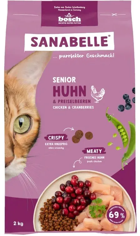 BOSCH Sanabelle Senior chicken & cranberries - dry cat food - 2kg