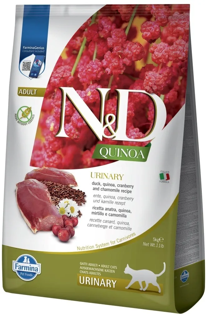 FARMINA N&D Quinoa Urinary Duck - suché krmivo pro kočky - 5kg