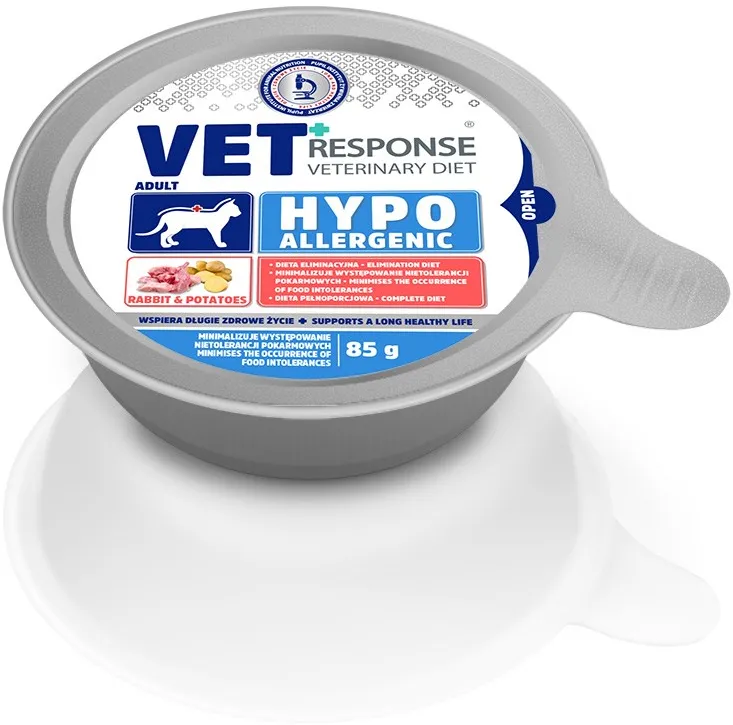 VET RESPONSE Hypoallergenic Rabbit - wet cat food - 85g