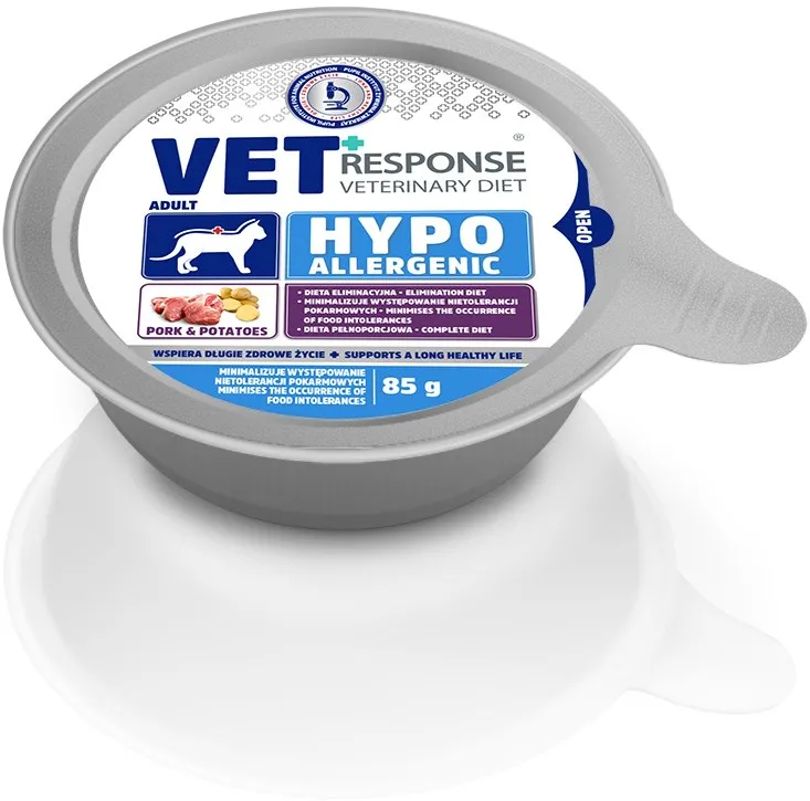 VET RESPONSE Hypoallergenic Pork - wet cat food - 85g