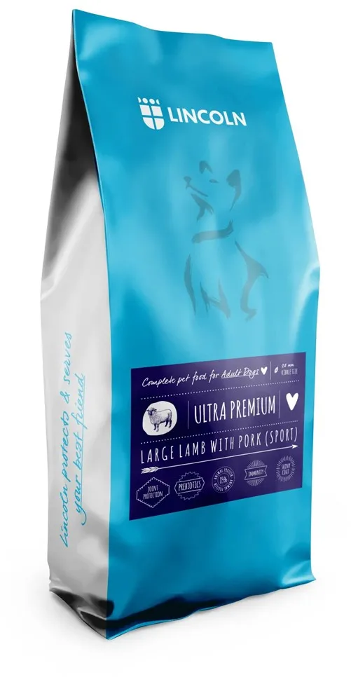 LINCOLN Ultra premium Large Lamb with pork - dry dog food - 12kg