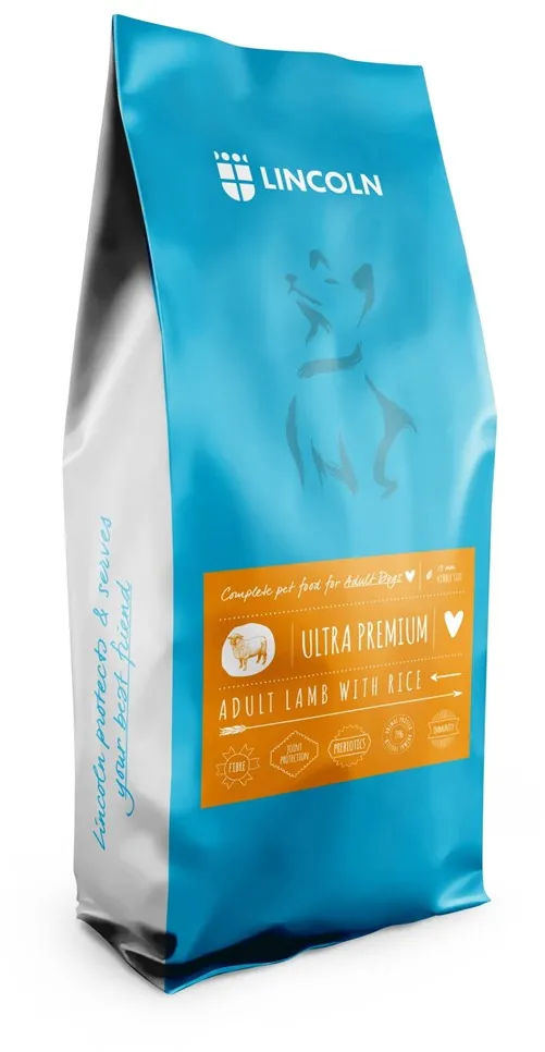 LINCOLN Ultra premium Medium and large Lamb with rice - dry dog food - 12kg