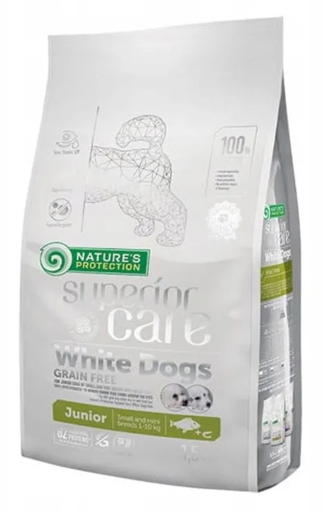 NATURE'S PROTECTION Superior Care White Dogs Grain Free Junior Small Białoryba - dry food for puppies - 1.5 kg