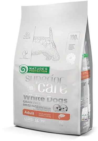 NATURE'S PROTECTION Superior Care White Dogs Grain Free Junior Small Białoryba - dry food for puppies - 10 kg