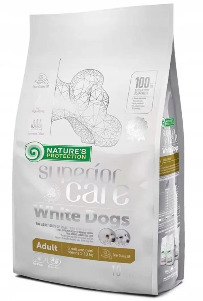 NATURE'S PROTECTION Superior Care White Dogs Grain Free Adult Small Lamb - dry dog ​​food - 10 kg