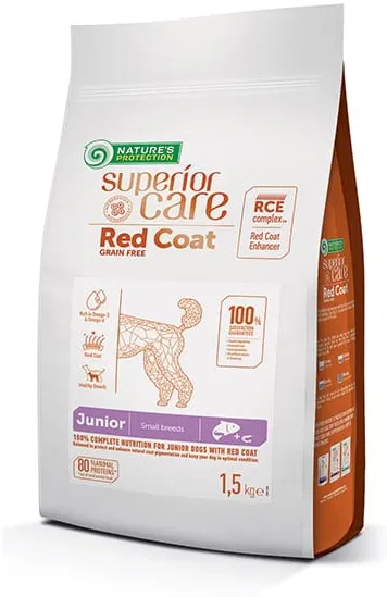 NATURE'S PROTECTION Superior Care Red Coat Grain Free Junior Small Salmon with Krill - dry food for puppies - 1.5 kg