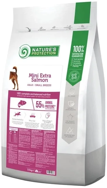 NATURE'S PROTECTION Mini Extra Salmon - dry dog food - 7,5kg