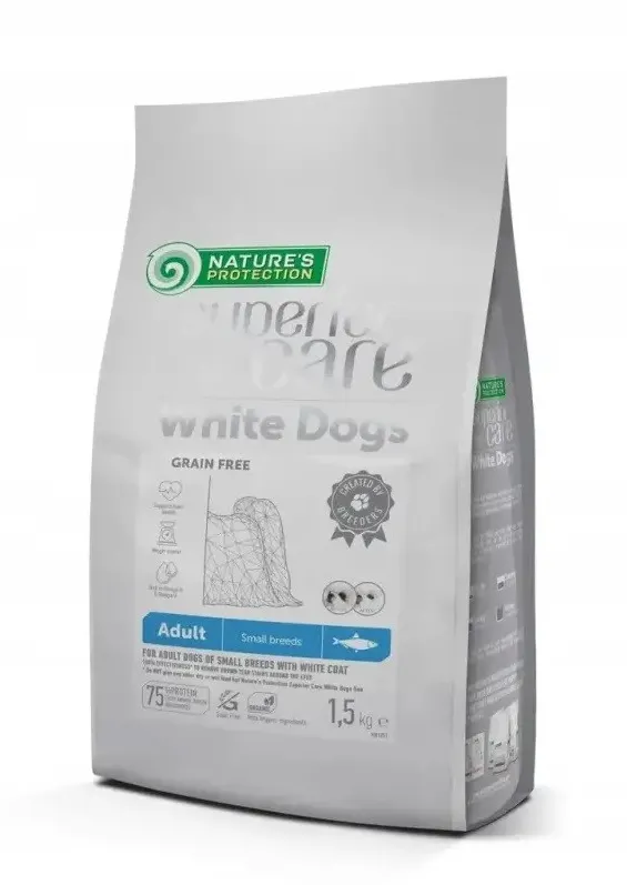 NATURE'S PROTECTION Superior Care White dog Small breeds Herring - dry dog food - 1,5kg