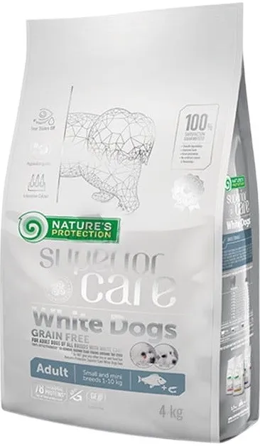 Hrana uscata pentru caini Nature's Protection Superior Care White Fish talie mica si mini 4 kg