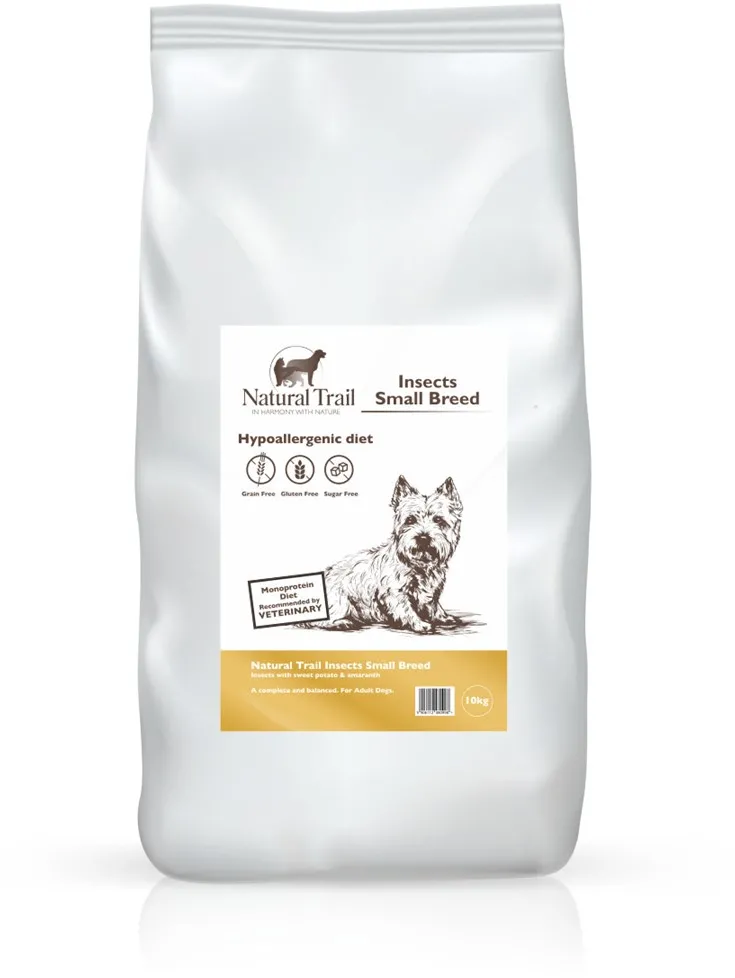 NATURAL TRAIL Premium Insects Small breed - dry dog food - 10kg