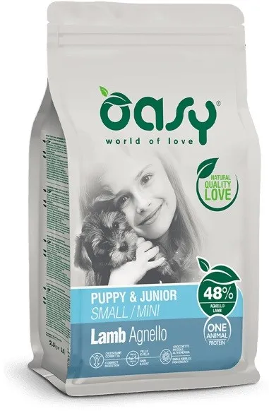 OASY One Animal Protein Puppy & Junior Small/Mini Lamb - dry dog food - 800g