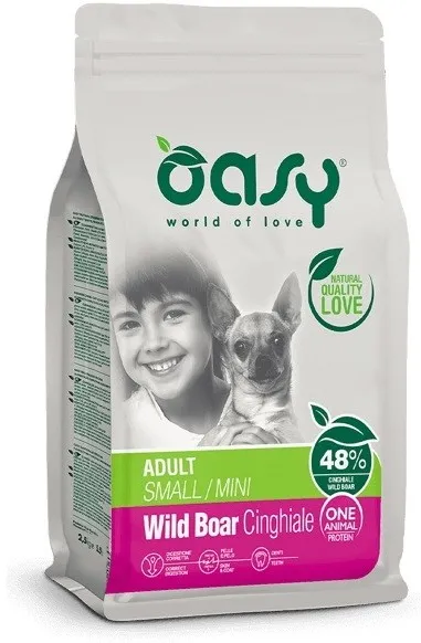 OASY One Animal Protein Adult Small/Mini Wild Boar - dry dog food - 2,5kg
