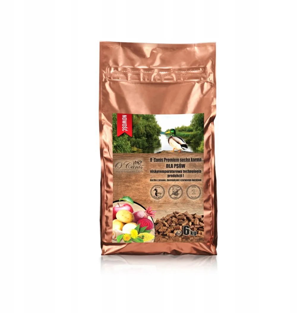 O'CANIS Premium Duck with millet, potatoes, and red beetroot - dry dog food - 6kg