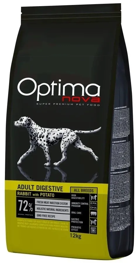 OPTIMANOVA Adult Digestive Rabbit & Potato - dry dog food - 12kg