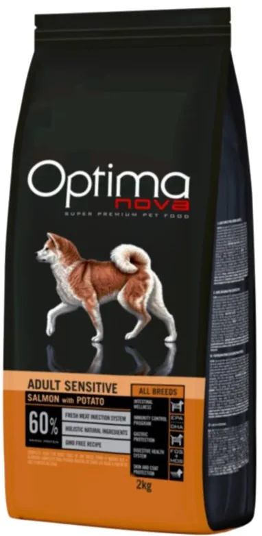 OPTIMANOVA Adult Sensitive Salmon & Potato - dry dog food - 2kg