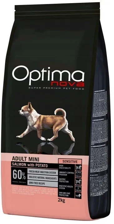 OPTIMANOVA Mono Dog Adult Mini Salmon and Potatoes - dry dog food - 2kg