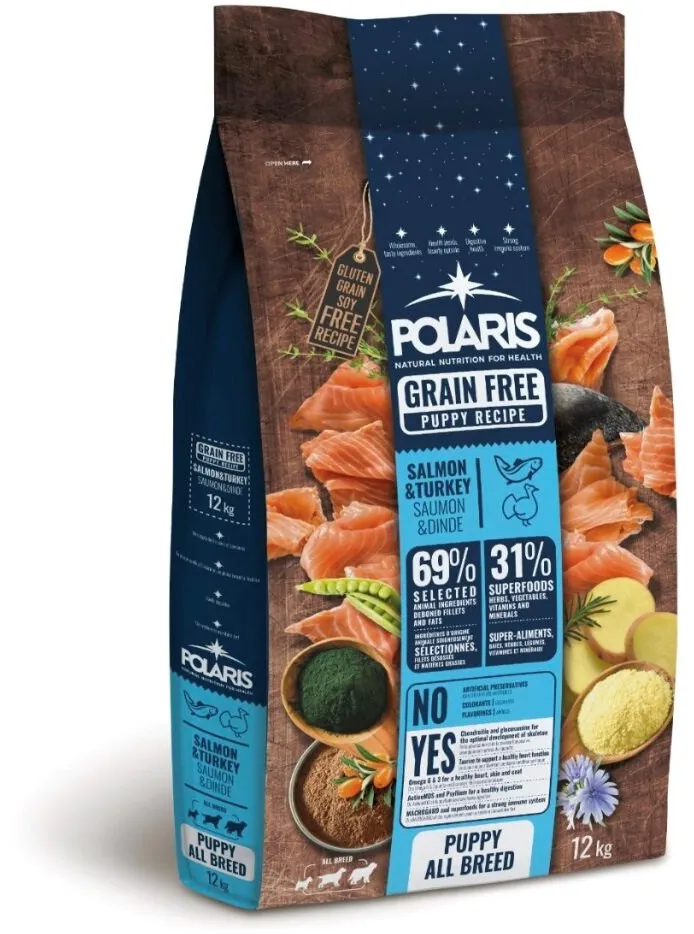 POLARIS Puppy with salmon and turkey - dry dog food - 12kg