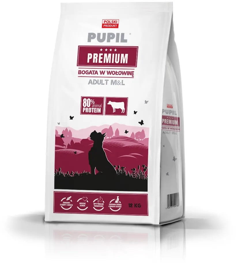 PUPIL Premium Medium and large breeds Rich in beef - dry dog food - 12kg