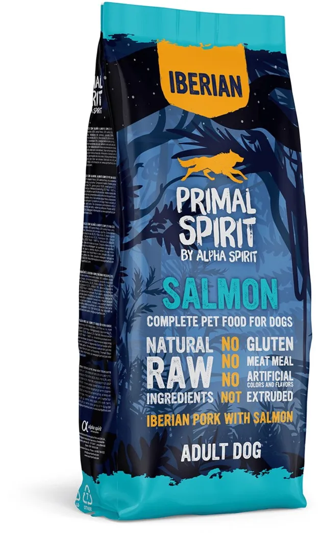 PRIMAL SPIRIT Iberian 70% Salmon – semi-moist dog food – 12 kg