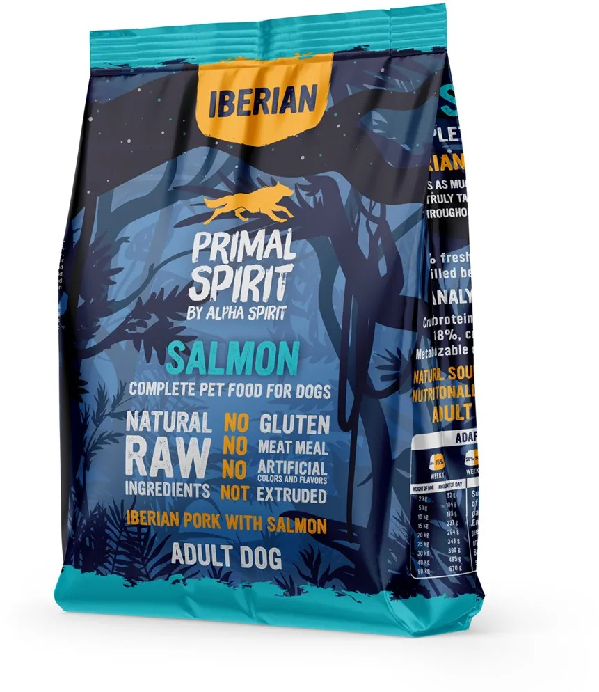 PRIMAL SPIRIT Iberian 70% Salmon – semi-moist dog food – 1 kg