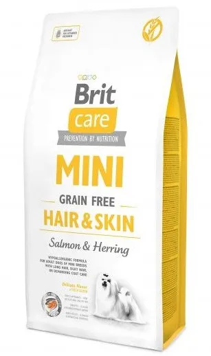 BRIT Care Mini Hair&Skin Salmon&Herring - dry dog food - 7 kg