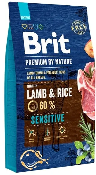 BRIT Premium by Nature Adult Sensitive Lamb and Rice - dry dog food - 8 kg