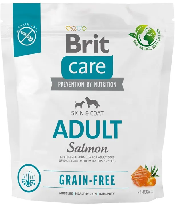 BRIT Care Dog Grain-free Adult Small & Medium Salmon  - dry dog food - 1 kg