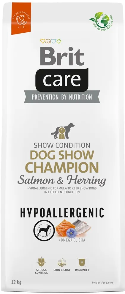 BRIT Care Hypoallergenic Adult Dog Show Champion Salmon & Herring - dry dog food - 12 kg