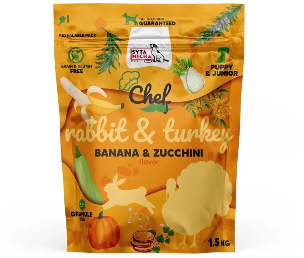 SYTA MICHA Chef rabbit with turkey junior - dry dog food - 1.5kg