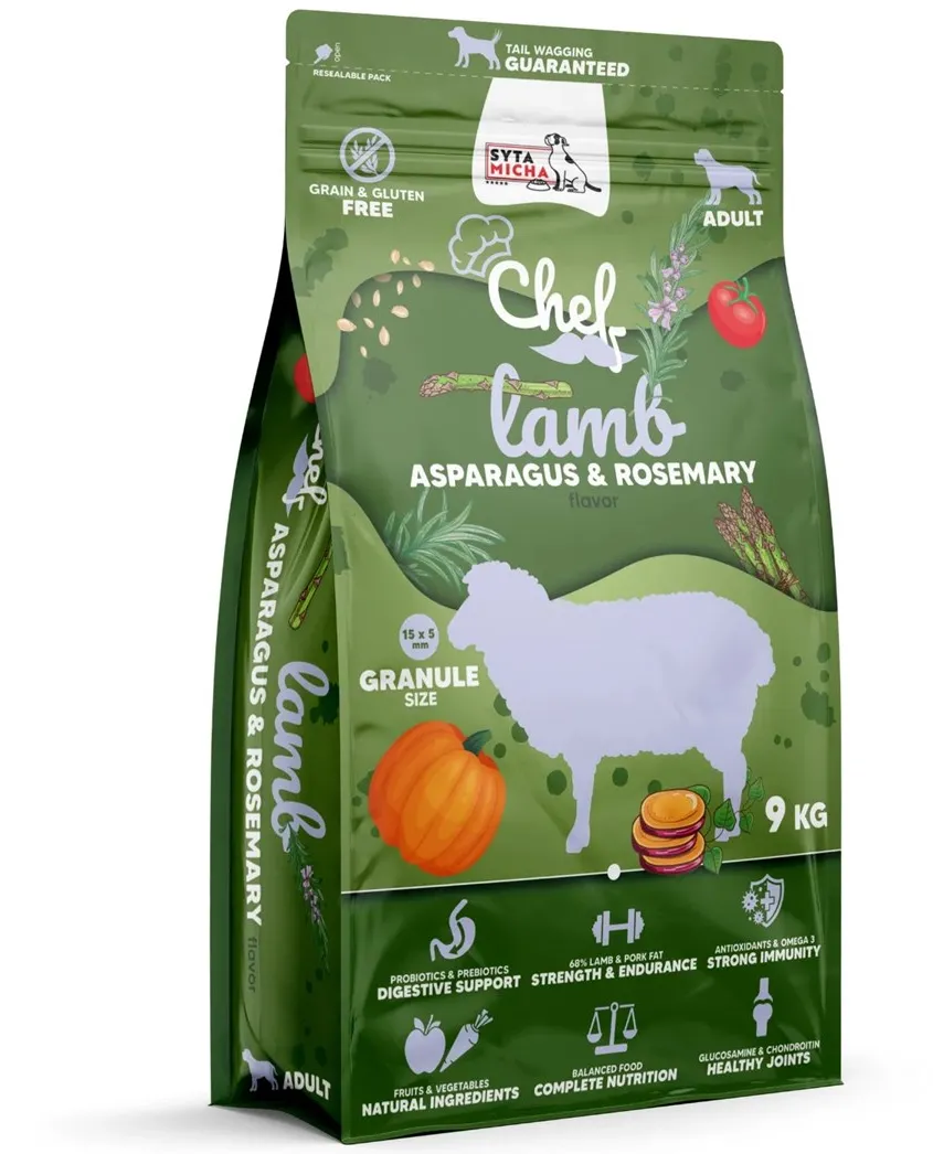 SYTA MICHA Chef Lamb, asparagus and rosemary - dry dog food - 9kg