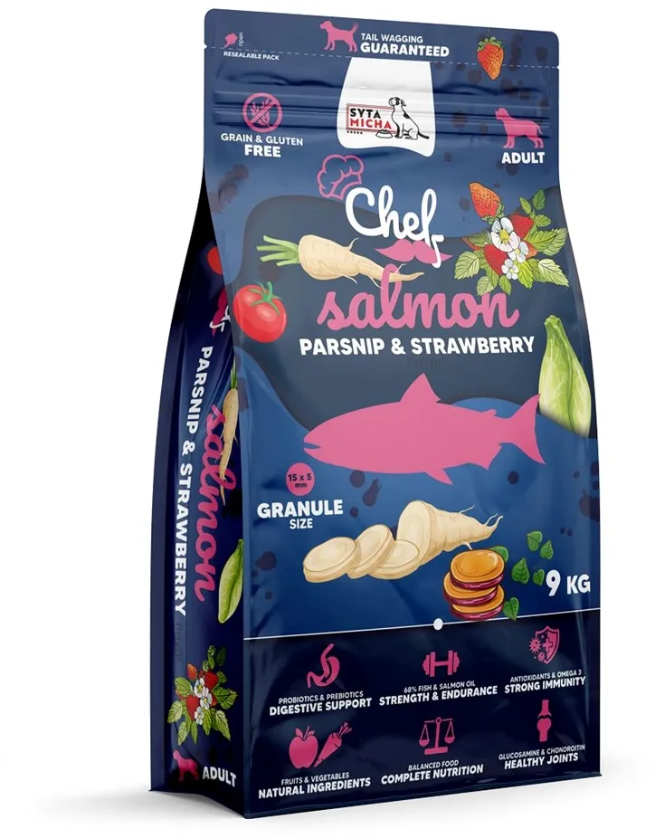 SYTA MICHA Chef Salmon, parsnip and strawberry - dry dog food - 9kg