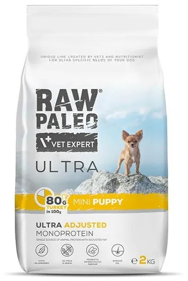 RAW PALEO Ultra Mini Puppy Turkey - dry food for puppies - 2 kg