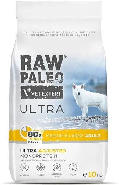 VETEXPERT Raw Paleo Ultra Medium&Large Adult Turkey - dry dog ​​food - 10 kg