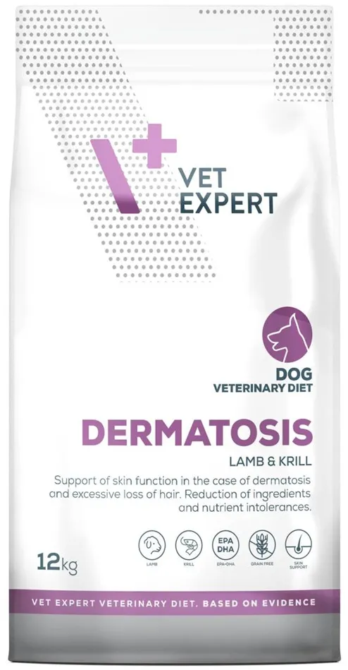 VETEXPERT Veterinary Diet Dermatosis Dog Lamb & Krill - dry dog food - 12 kg