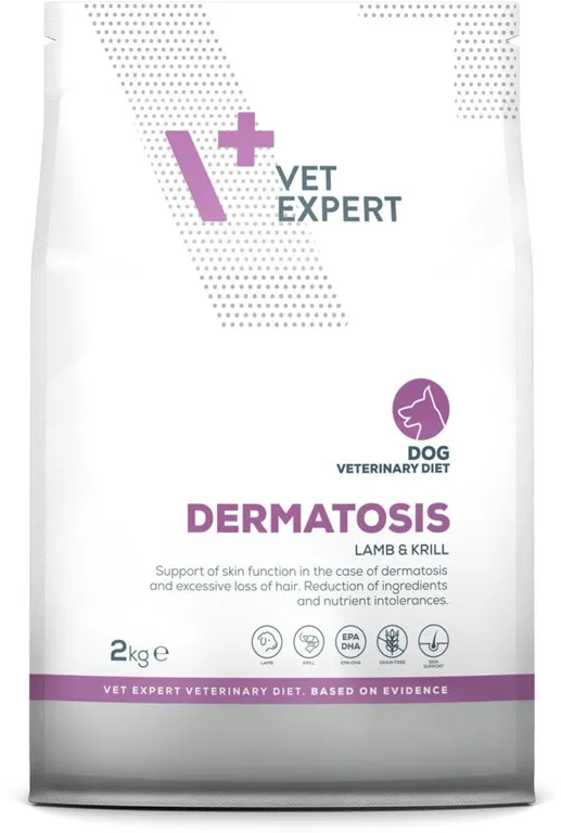 VETEXPERT Veterinary Diet Dermatosis Dog Lamb & Krill - dry dog food - 2 kg