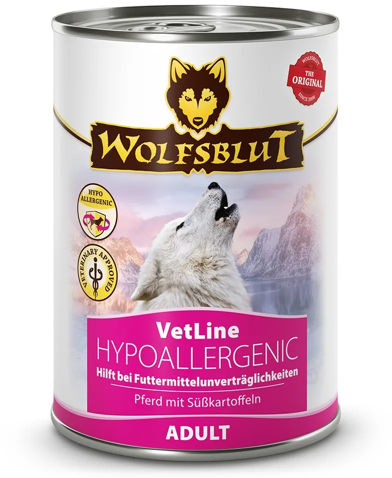 WOLFSBLUT VetLine Hypoallergenic Horse - wet dog food - 395g